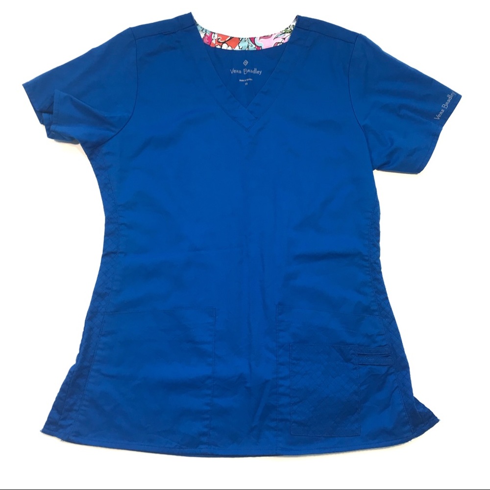 Vera Bradley Blue Scrub Top XS
